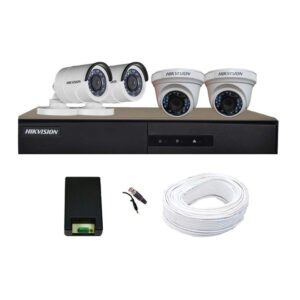 Hikvision Full HD (2MP) 4 CCTV Camera & 4Ch.Full HD DVR Kit