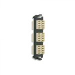 FIBER ADAPTER PLATE,24 FIBER,LC BEIGE ADAPTER,BLACK PANE