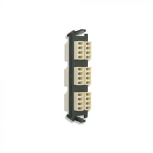FIBER ADAPTER PLATE,24 FIBER,LC BEIGE ADAPTER,BLACK PANE