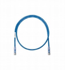 MOD CORD, CAT6 UTP, 1M, BLUE JKT, CLEAR BOOT,CM,LS0H,BULK
